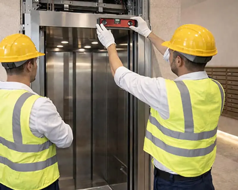 Premium elevator lobby in a completed project